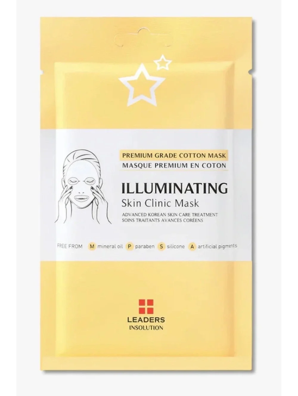 5 Mask Pack Leaders Illuminating Skin Clinic Mask Premium Grade Cotton 5 Pack